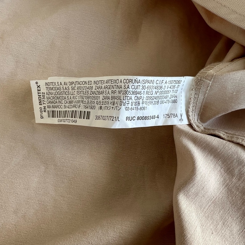 ZARA paperbag gabardine skirt L - Picture 10 of 12